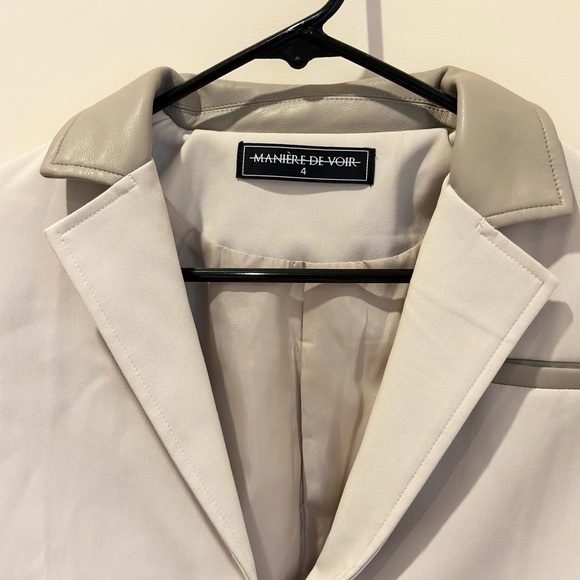 Maniere de Voir Grey Tailored Cropped Blazer XS - Picture 4 of 8